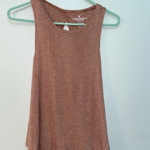 American Eagle Striped Flowy Tank